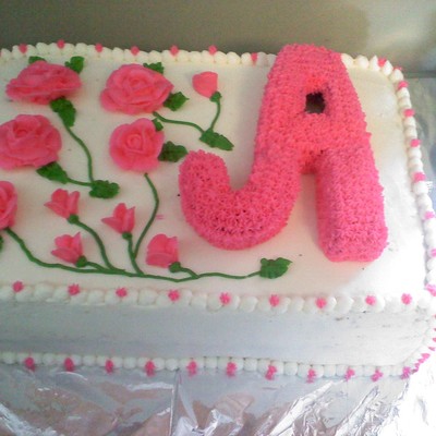 Letter A Birthday Cake