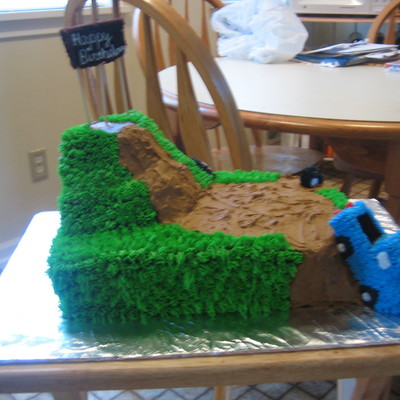 Mud Truck Birthday Cake