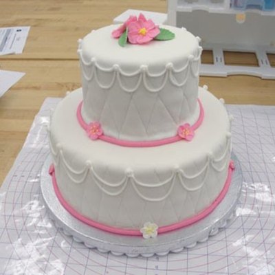 Simple Spring Wedding Cake