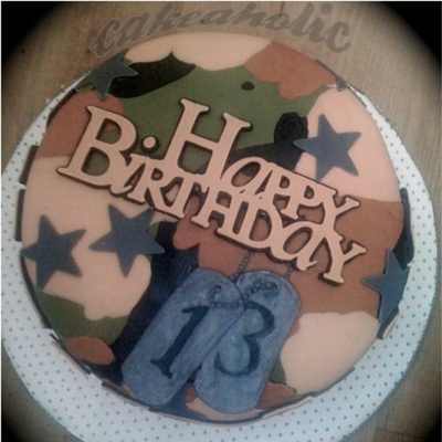 Camouflage Birthday Cake