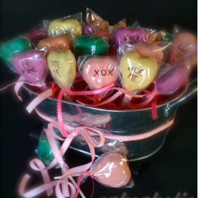 Conversation Heart Cake Pops