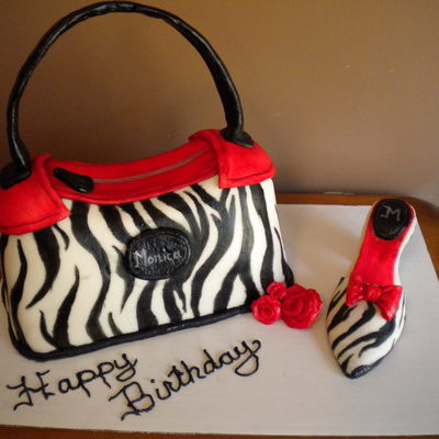 Purse And Shoe Cake