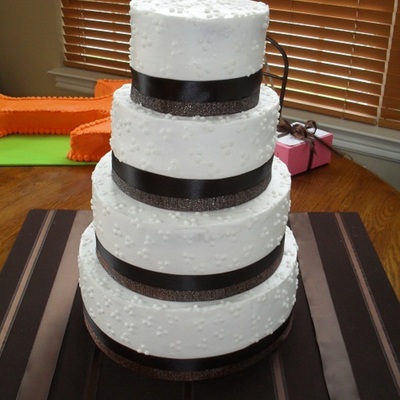 Swiss Dot Wedding Cake