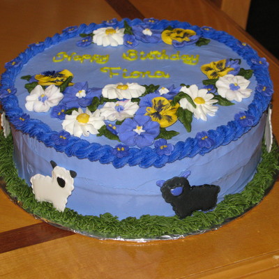 Purple Converse Sheep Birthday Cake
