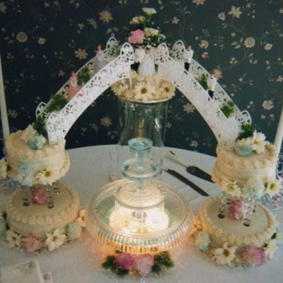 Petite Wedding Cake In Pastels