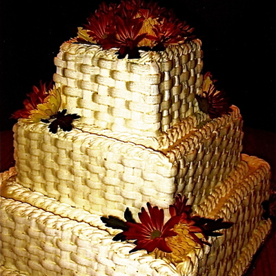 Square Basketweave Cake