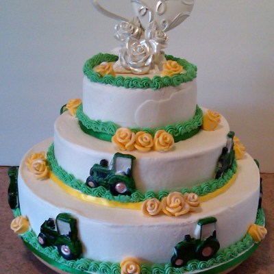 My First Wedding Cake, John Deere At That. Lol