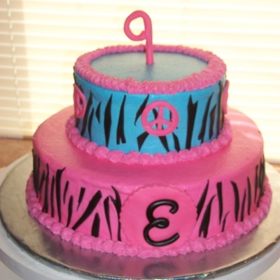 Zebra Strip And Peace Signs