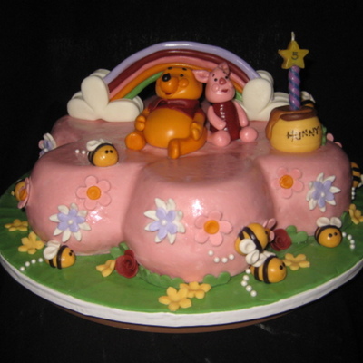 Winnie The Pooh And Piglet Themed Cake