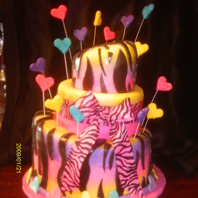 Zebra B-Day Cake