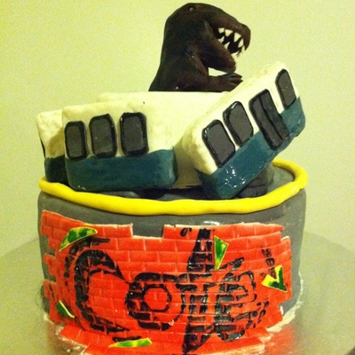 T-Rex Birthday Cake