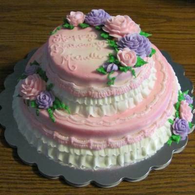 Two Tier Buttercream Birthday Cake