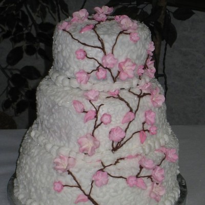 Cherry Blossom Wedding Cake