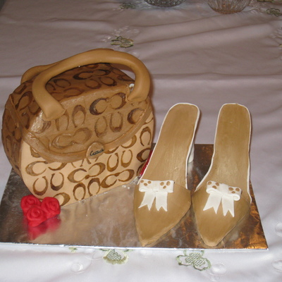 Coach Purse Cake With Shoes