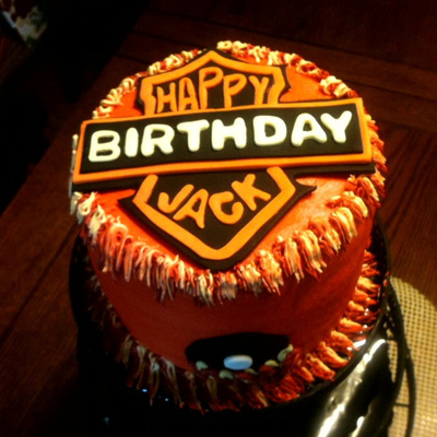 Harley Davidson Birthday Cake And Cupcakes