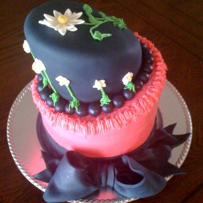 Topsy Turvey Bridal Shower Cake