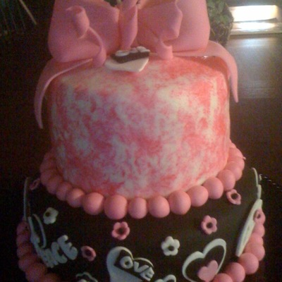 Peace And Love Signs Cake