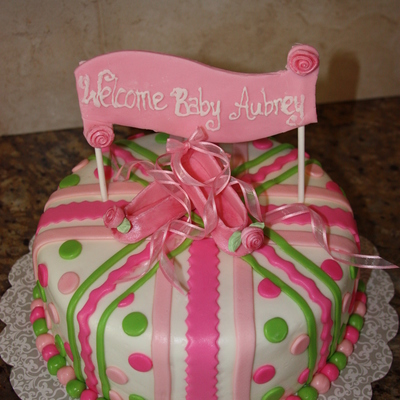 Ballet Shoe Baby Shower Cake