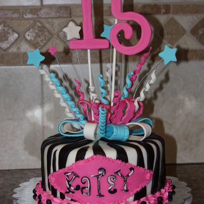 Zebra Birthday Cake