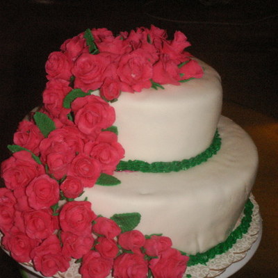 Tiered Rose Cake
