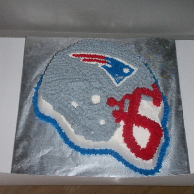 Patriots Helmet Cake