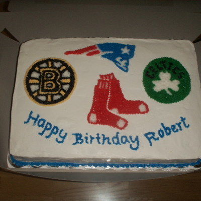Boston Team Sports Cake
