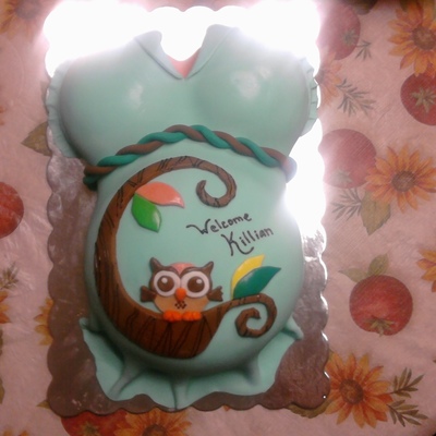 Preggo Belly Baby Shower Cake