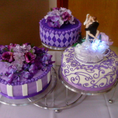 Purple And Lavender Wedding Cake