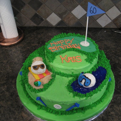 60Th B-Day Golf Cake