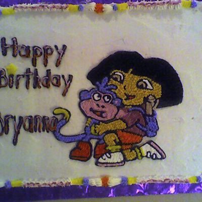 Dora And Boots Sheet Cake 2