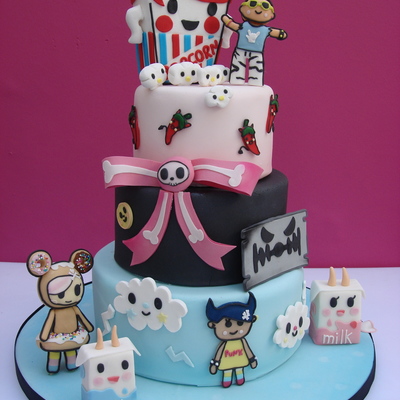 Happy Birthday With A Toy Art Cake