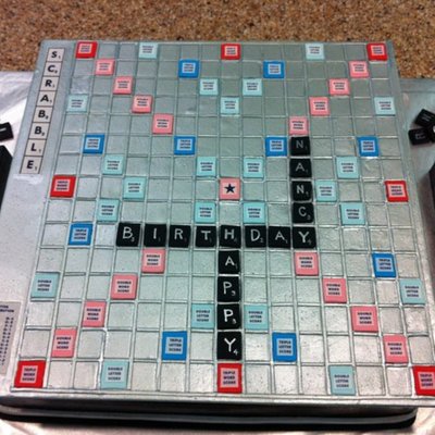 Scrabble Cake