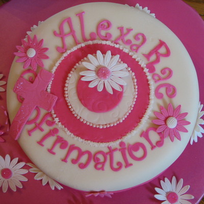 Daisy Confirmation Cake