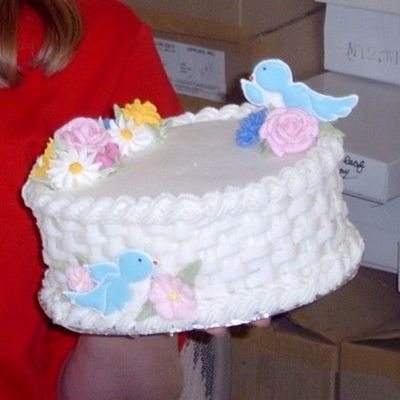 Basket, Flowers, And Birds