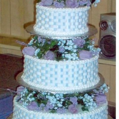 Basket Weave Wedding Cake