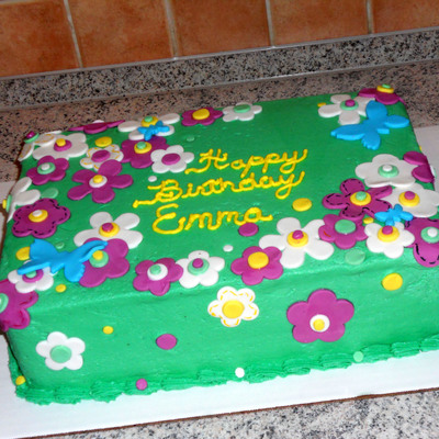 Garden Girl Themed Birthday Cake