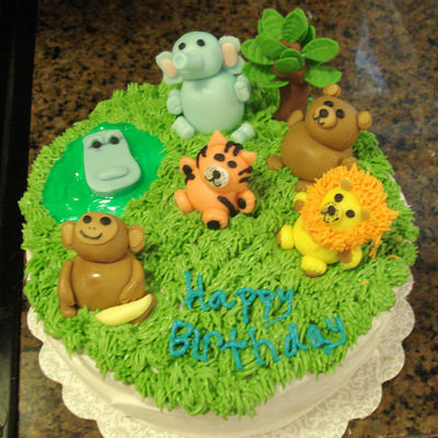 Kids Zoo Birthday Cake