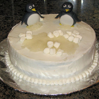 Penguin Birthday Cake