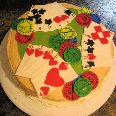 Poker Themed Birthday Cake