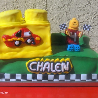 Lego/mcqueen Cake