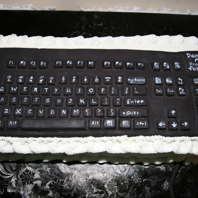 Computer Keyboard Cake