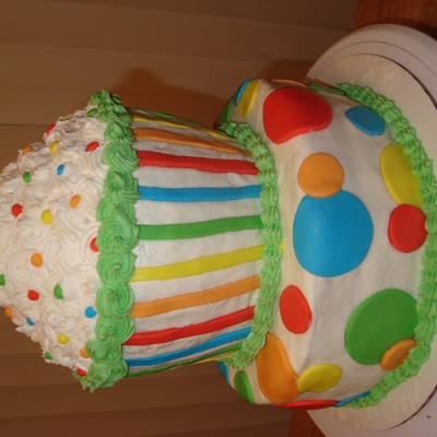 Giant Cupcake Circus Cake