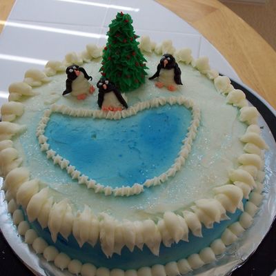 Penguins At The Pond For Christmas
