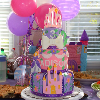 Princess Birthday Cake - Pink And Purple