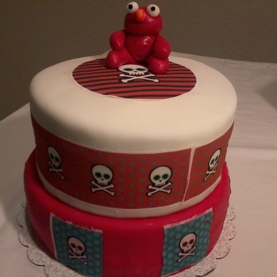 Elmo/skull And Cross Bones