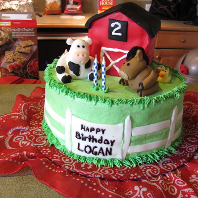 Farm Theme Cake