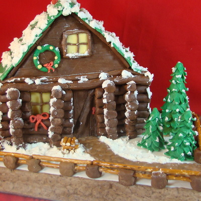 "lincoln Log" Inspired Cake