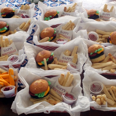 Hamburger And Fries Cupcakes