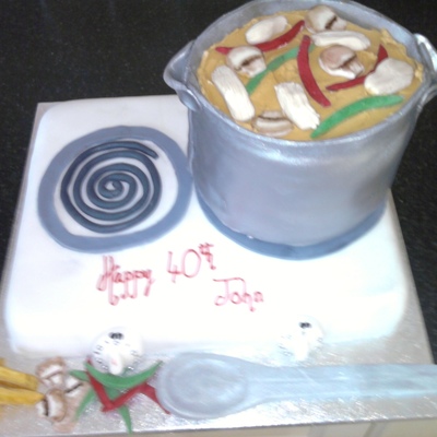 40Th Birthday Cake For A Chef