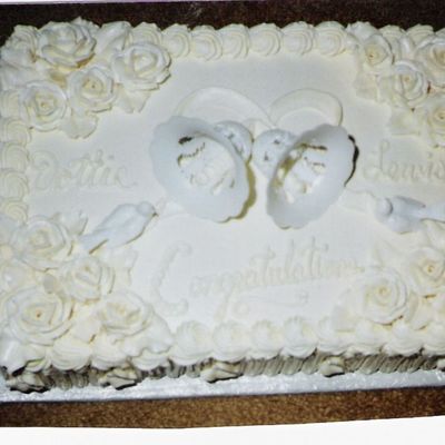 All Ivory Sheet Cake
